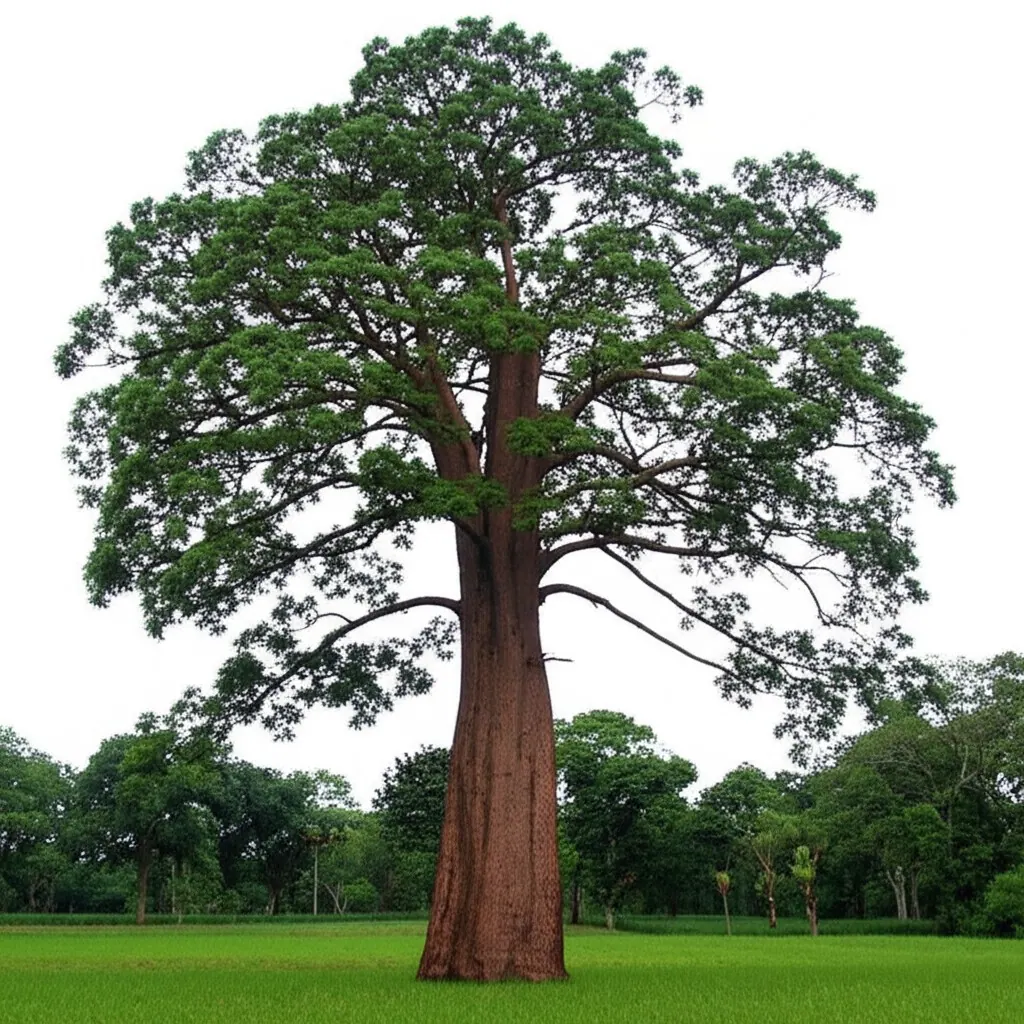 Jatobá, árvore isolada em gramado